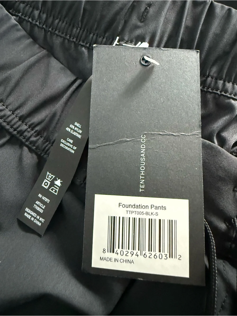 Ten Thousand Foundation Pants Black NEW Small S